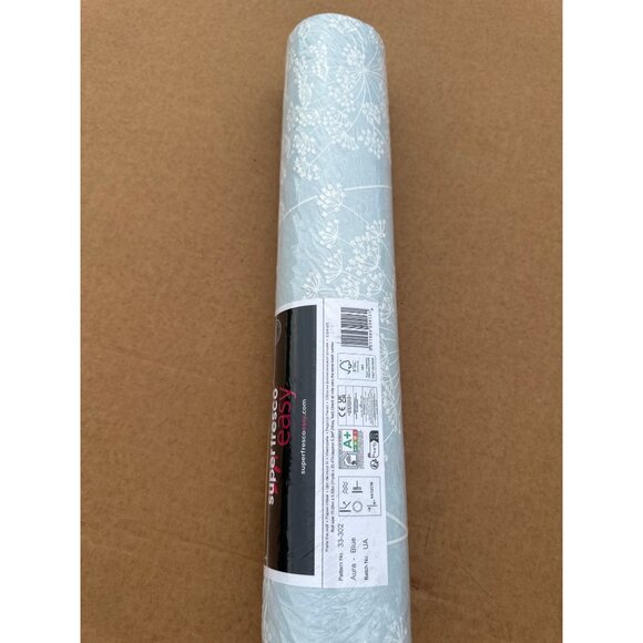 NEW Graham & Brown Aura Superfresco Blue Wallpaper 33-302 Floral Cottage Bloom - Picture 9 of 14